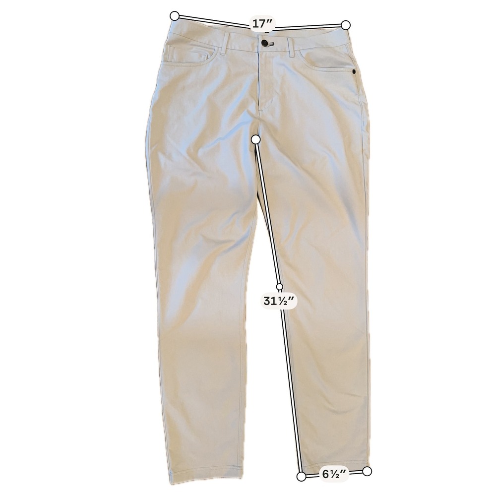 Public Rec Workday Pants Men 33/34 Actual 34x31.5 Khaki 5 Pocket Performance - Picture 3 of 7